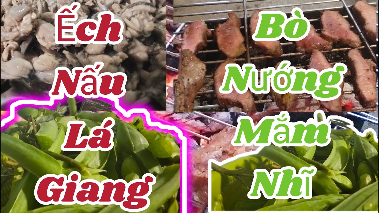 Ếch Nấu lá giang , Bò nướng mắm nhĩ, liu riu cùng máy bạn