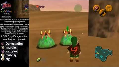 Ocarina of Time All dungeons in 2 pauses [commentated]