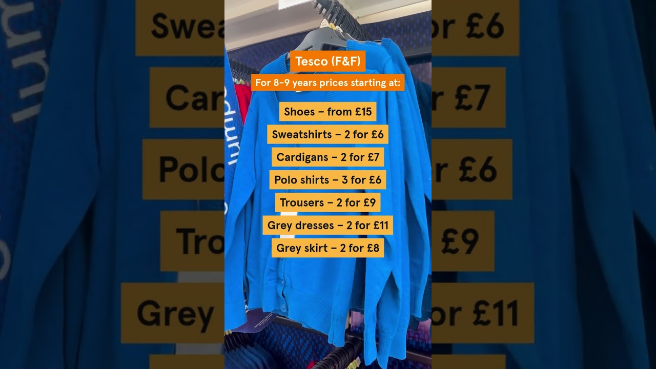 School uniform prices: Asda, Tesco & Sainsbury's