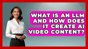 What Is An LLM And How Does It Create AI Video Content? - Video And Design Saas Solutions