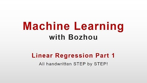 Intro to Machine Learning 2: Linear Regression Part 1