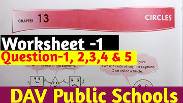 DAV Class 6 Maths Chapter 13 Circles ⭕ Worksheet-1 Solution|Study With Deep|