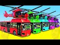 SPIDERMAN and BUSES with Superheroes Ironman and Hulk Parkour Challenge  - GTA 5