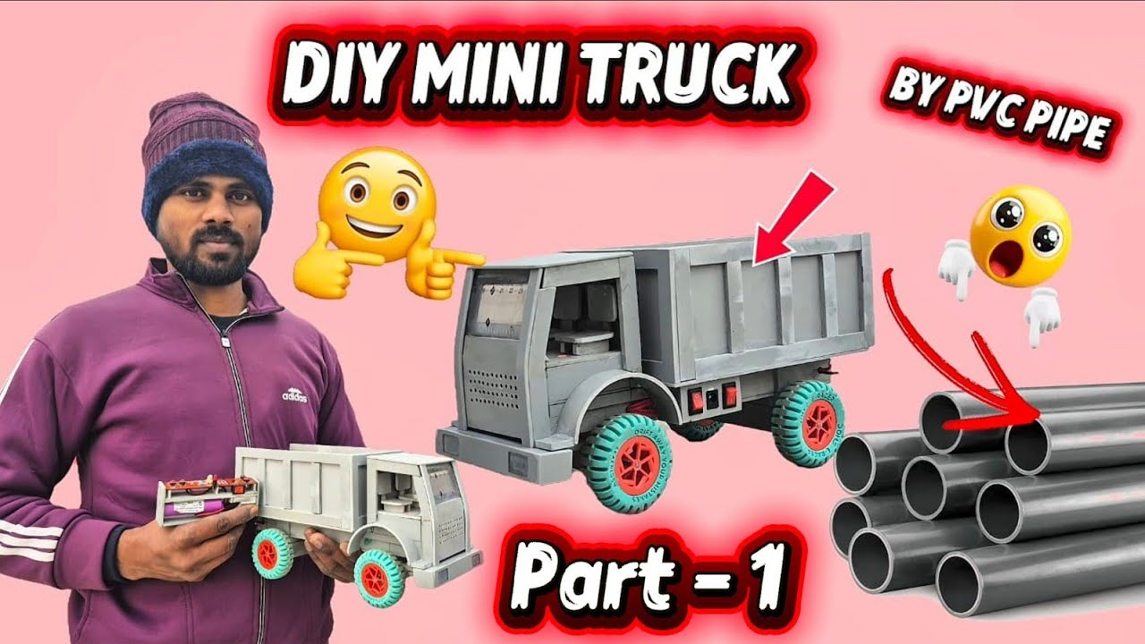 DIY Truck made by PVC pipe Part - 1 | Mini Truck DIY | Mini tractor | Mini trolley 