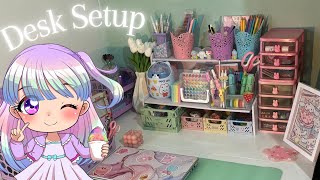 🩰🌸Pastel Kawaii Desk Makeover | Study Desk | Aesthetic | Art Desk