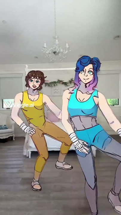 Marsha and Linn dance #anime #fightingchampions  #marshalinstock #linnYungyua #viggleai #dance