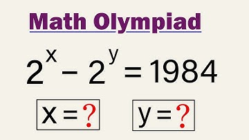 Math Olympiad | A Nice Exponential Problem | Solve for x & y