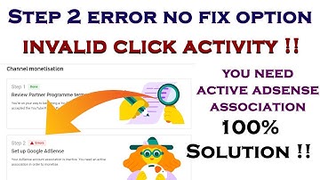 Invalid Click Activity !! Step 2 Error But No Fix Option Available