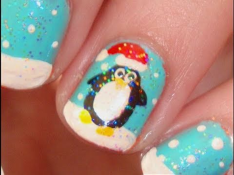 Adorable Penguin Nails - YouTube