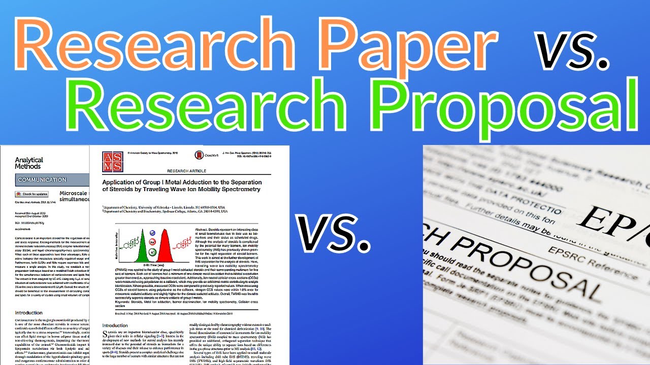 difference between proposal and research paper