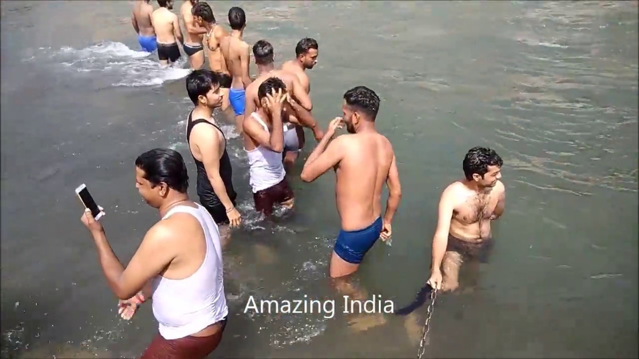 Open bath in the river , Har Ki Pauri , Ganga Ghat, Haridwar