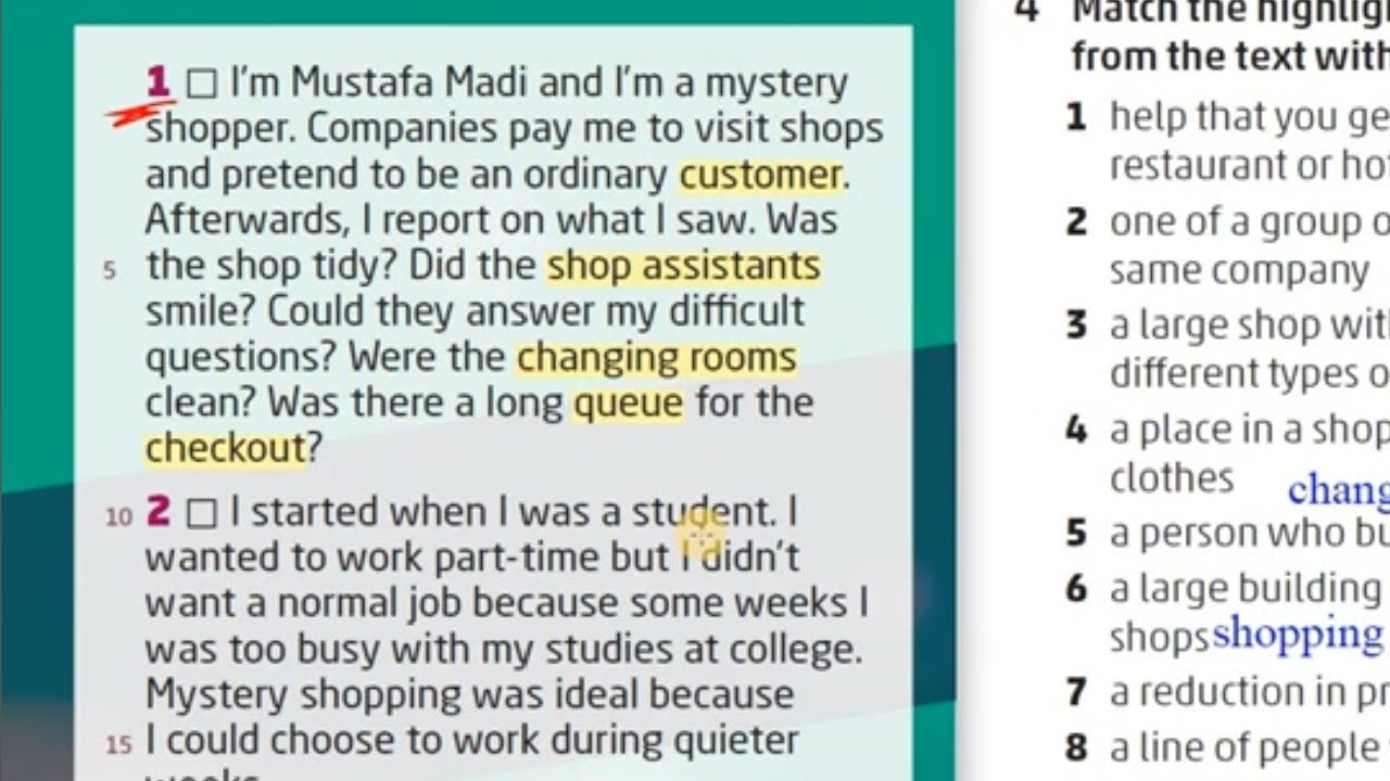 صفحة  40 و صفحة 41 انجليزي صف تاسع كتاب الطالب فصل اول وحدة 4 هاي نوت منهاج جديد