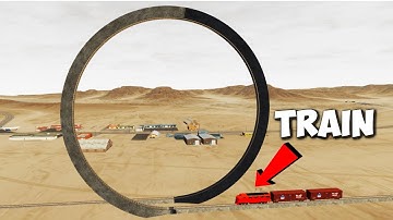 Impossible Loop Rail Tracks Vs Fast Trains - BeamNG.Drive