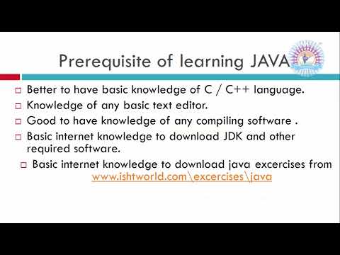 2 Prerequisite in learning Java