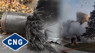 CNG Garbage Truck Explosion Leaves 3 First Responders Injured!