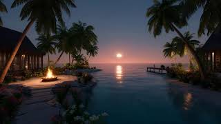 Let the Ocean Soothe Your Soul 🌊 Warm Firelight for Restful Sleep Tonight