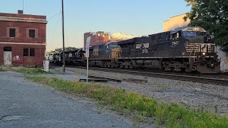 CSX on a 5 Engine Norfolk Southern Mixed Freight Train #railfan