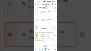 Internshala online C/C++ module test answer # Getting Started With programing in C. module test -1
