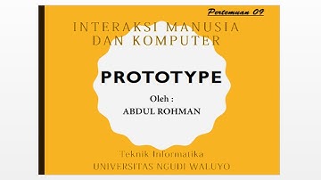 Materi 9 Prototyping - Interaksi Manusia dan Komputer