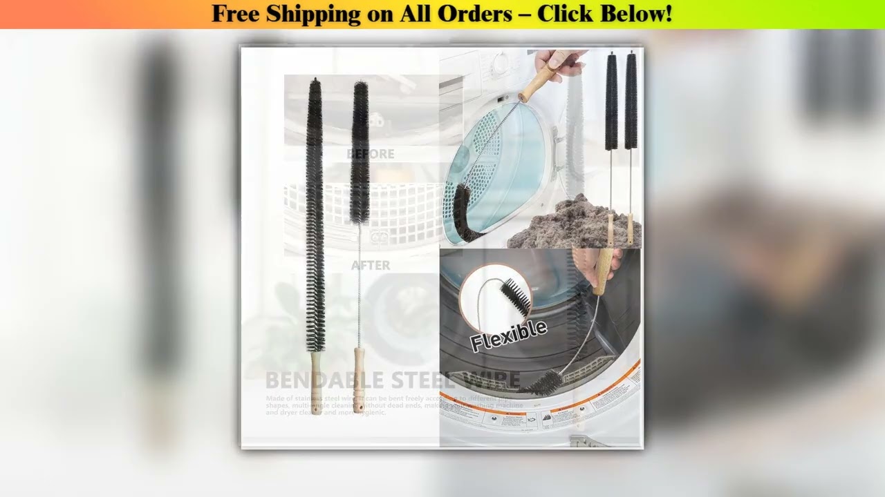 Radiator Cleaner Brush Washing Machine Lint Cleaning Brushes Long Flexible Dryer Vent Cleaner