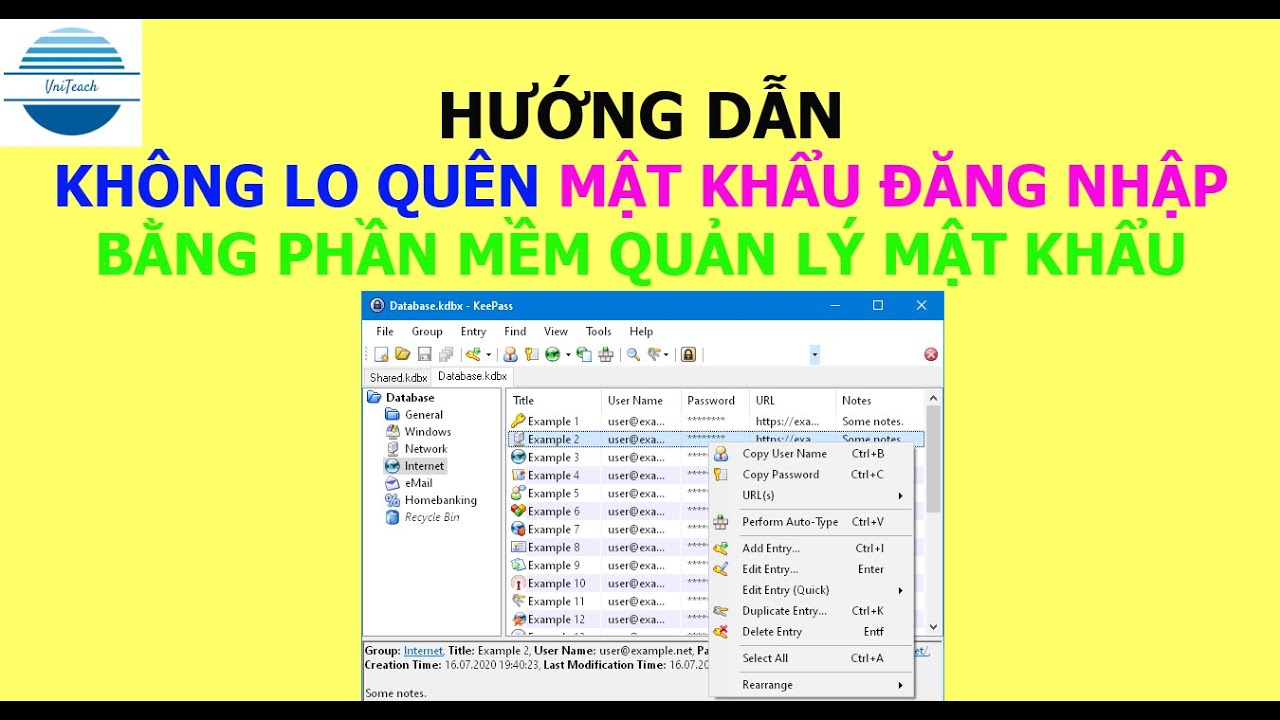 Cách dùng trình quản lý mật khẩu KeePass an toàn