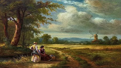 How I Paint Landscape Just By 4 Colors Oil Painting Landscape Step By Step 131 By Yasser Fayad