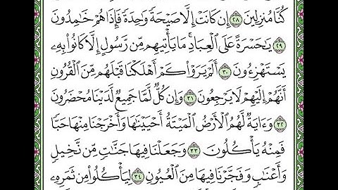 سورة يس مكررة الآيات من 28 إلى 35  Surah Yasin repeated