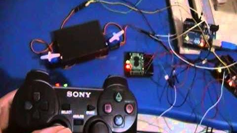 Controlling Servos with a hacked Cheap PS2 Wireless joystick