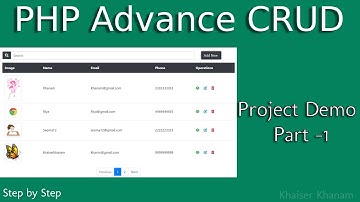 PHP advance CRUD - Create ,Read ,Update Delete along with Pagination and Search  || Part 1 Demo