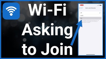 How To Turn On Or Off WiFi Asking To Join Network