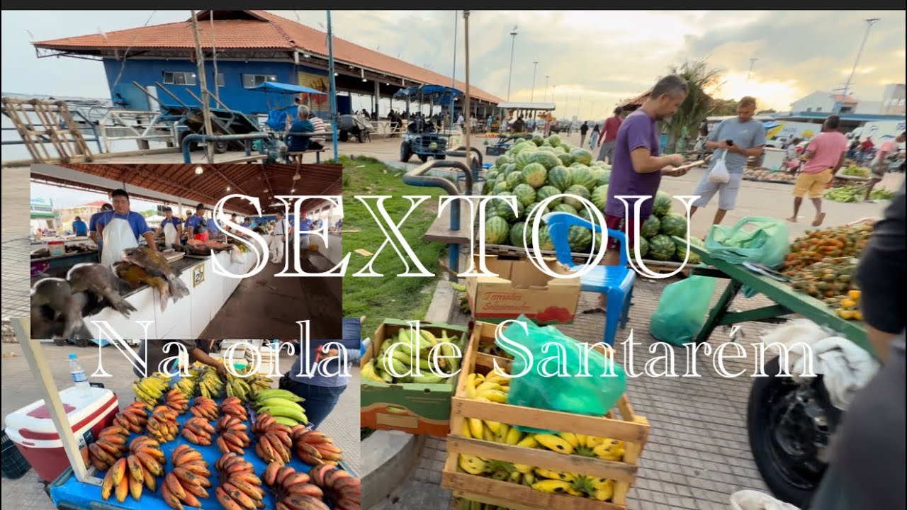 Manhã de sexta-feira na orla em frente à cidade de Santarém!