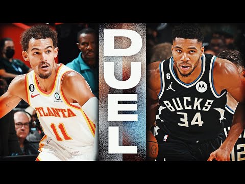 Trae young  (42  pts) vs giannis antetokounmpo (34 pts & 17 reb) epic duel