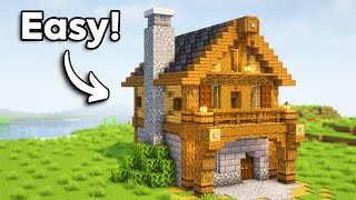 Minecraft: How to build a Small Cabin House Tutorial🏠
