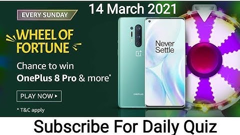 Amazon Wheel Of Fortune Spin And Win Answers Today | 14 March 2021