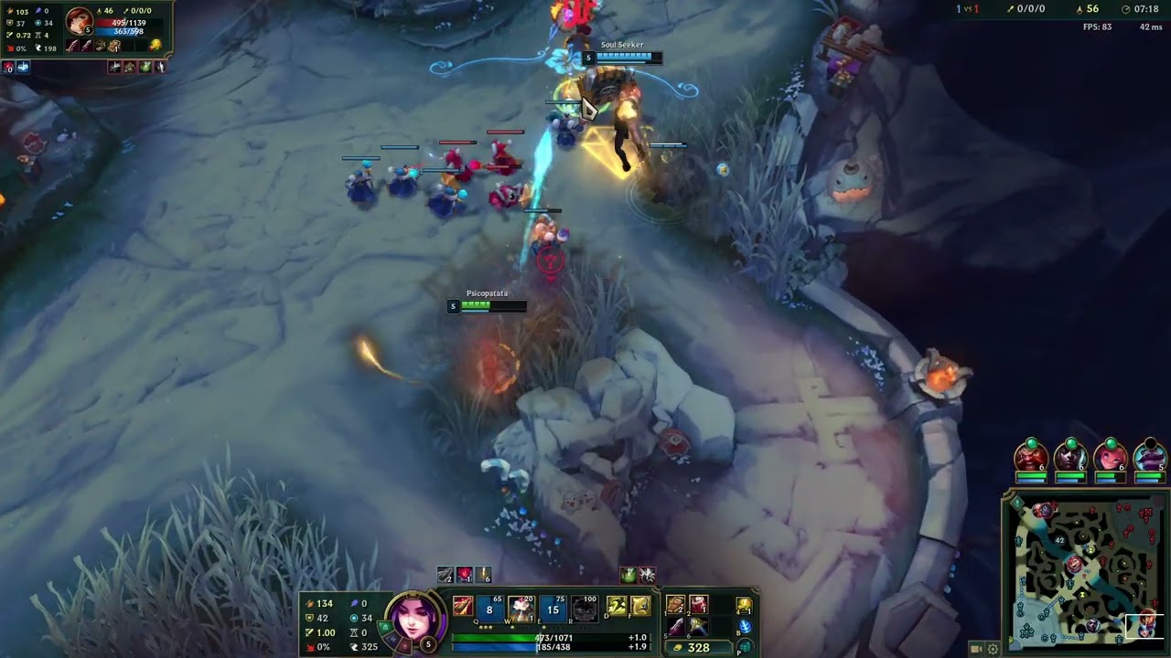 Manqueando en League of legend, Caitlin rascando lps como buenamente se puede