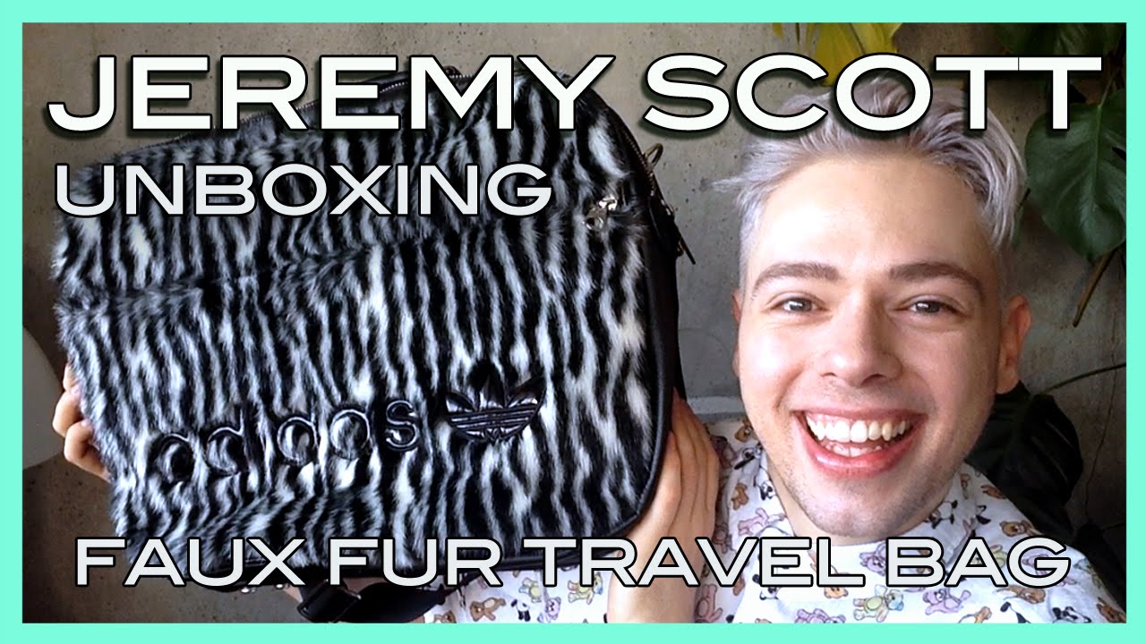reveal Jeremy Scott x adidas faux fur airliner bag ss15 - YouTube