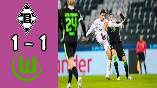 Borussia Moenchengladbach 1 - 1 Wolfsburg: All Goals & Match Highlight