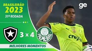 Thumbnail for BOTAFOGO 3 X 4 PALMEIRAS | MELHORES MOMENTOS | 31ª RODADA BRASILEIRÃO 2023 | ge.globo