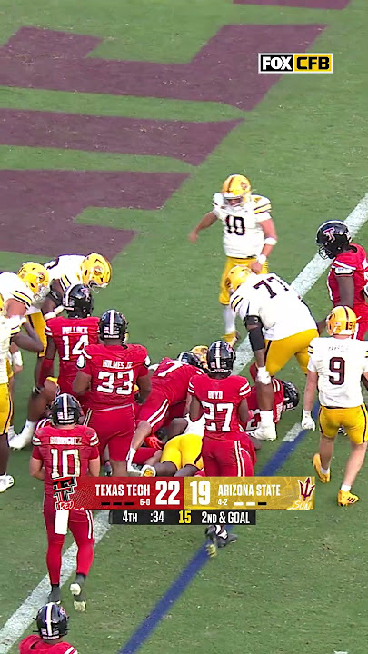 ARIZONA STATE TAKES DOWN NO. 7 TEXAS TECH WITH A TD IN THE FINAL MINUTE! #football #cfb #upset