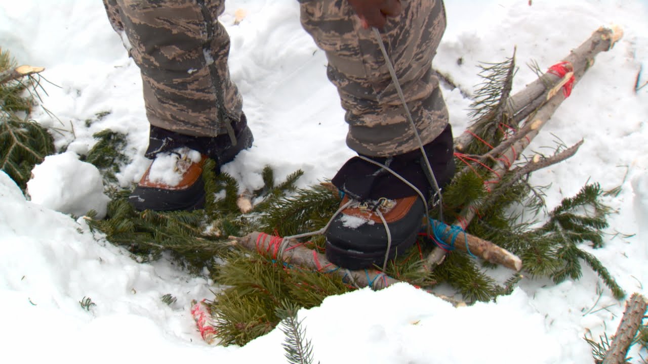 Survival Tip: How to Build Snowshoes - YouTube