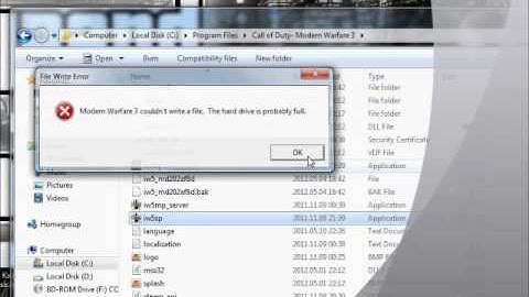 Call Of Duty : Modern Warfare 3 Problem fixing