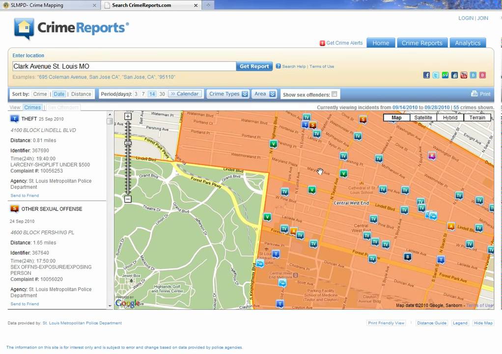 St. Louis Crime Map and Statistics - YouTube