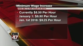 Michigan minimum wage increases 40 cents