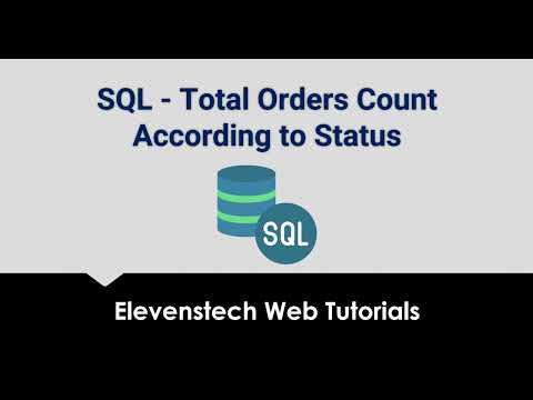 SQL - Total Orders Count According to Status