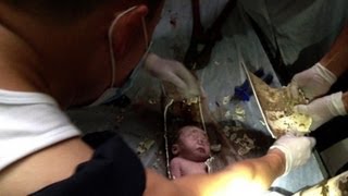 Newborn baby rescued from toilet pipe in China
