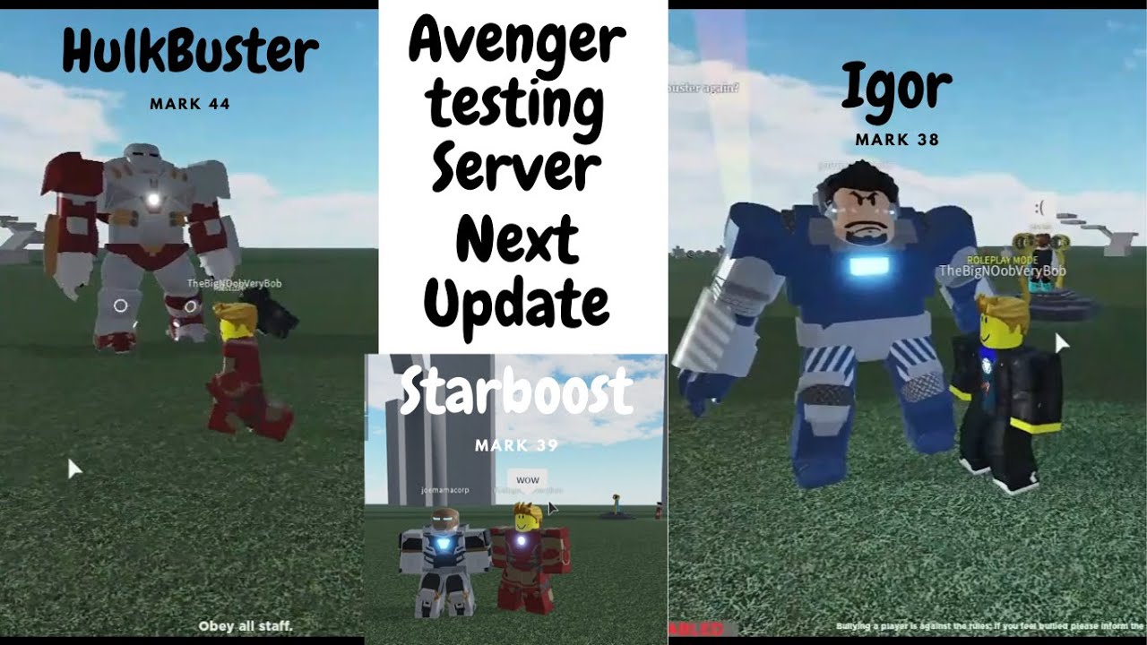 Avenger Testing Server Roblox Hulkbuster And Igor Is Here Youtube - roblox server update