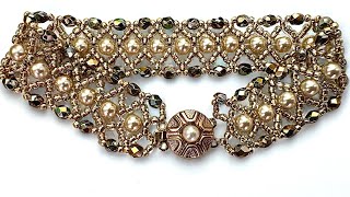 Stunning DIY Bracelet with Pearls & Crystals!