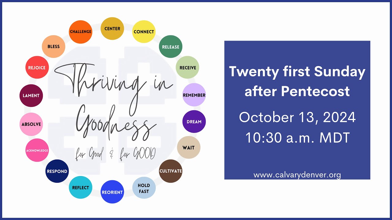 Twenty First Sunday After Pentecost - October 13, 2024 - YouTube