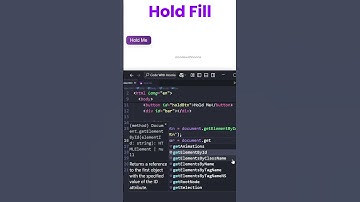 Hold Button to Fill Progress Bar | JavaScript UI Trick