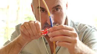 DIY mini archery bow and arrow - Easy craft project for kids